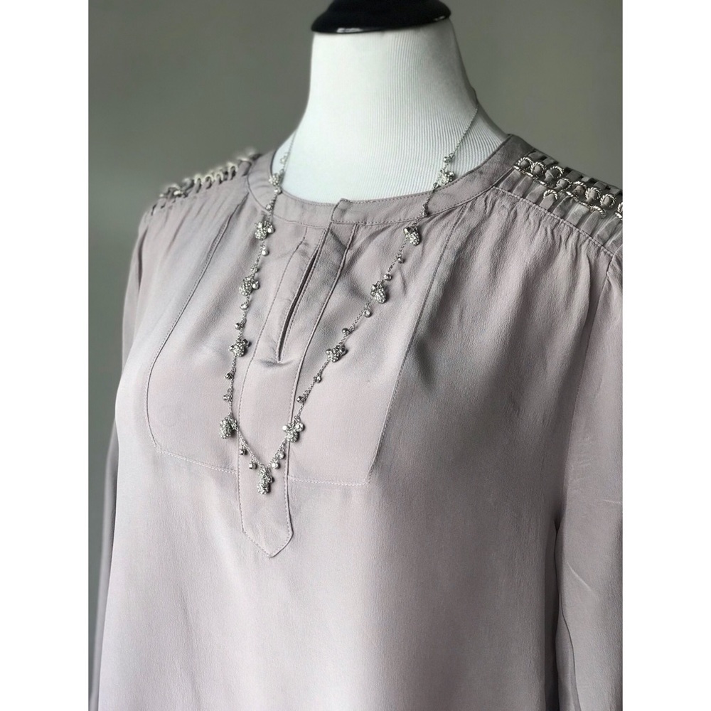 Silk Lavender Blouse w/ Details